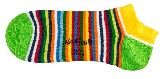 6 Paar TippTexx 24 Kinder Sneakersocken Gute Laune Ringel